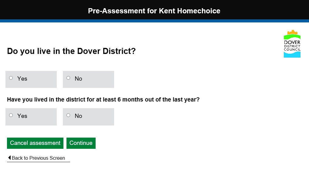 Kent online form